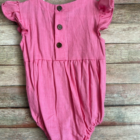 Pink Ruffled Kids One Piece - Picture 4 of 4